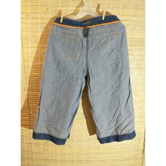 Liz Claiborne Womens Denim Wide Leg Capri Pant Cot - Picture 5 of 8